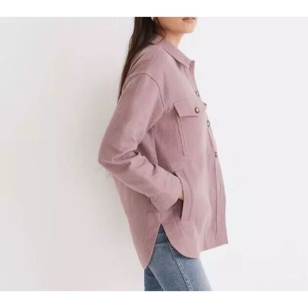 Madewell Branner Waffleback Shirt Jacket XL Faded Fig $88 • New - Picture 4 of 10